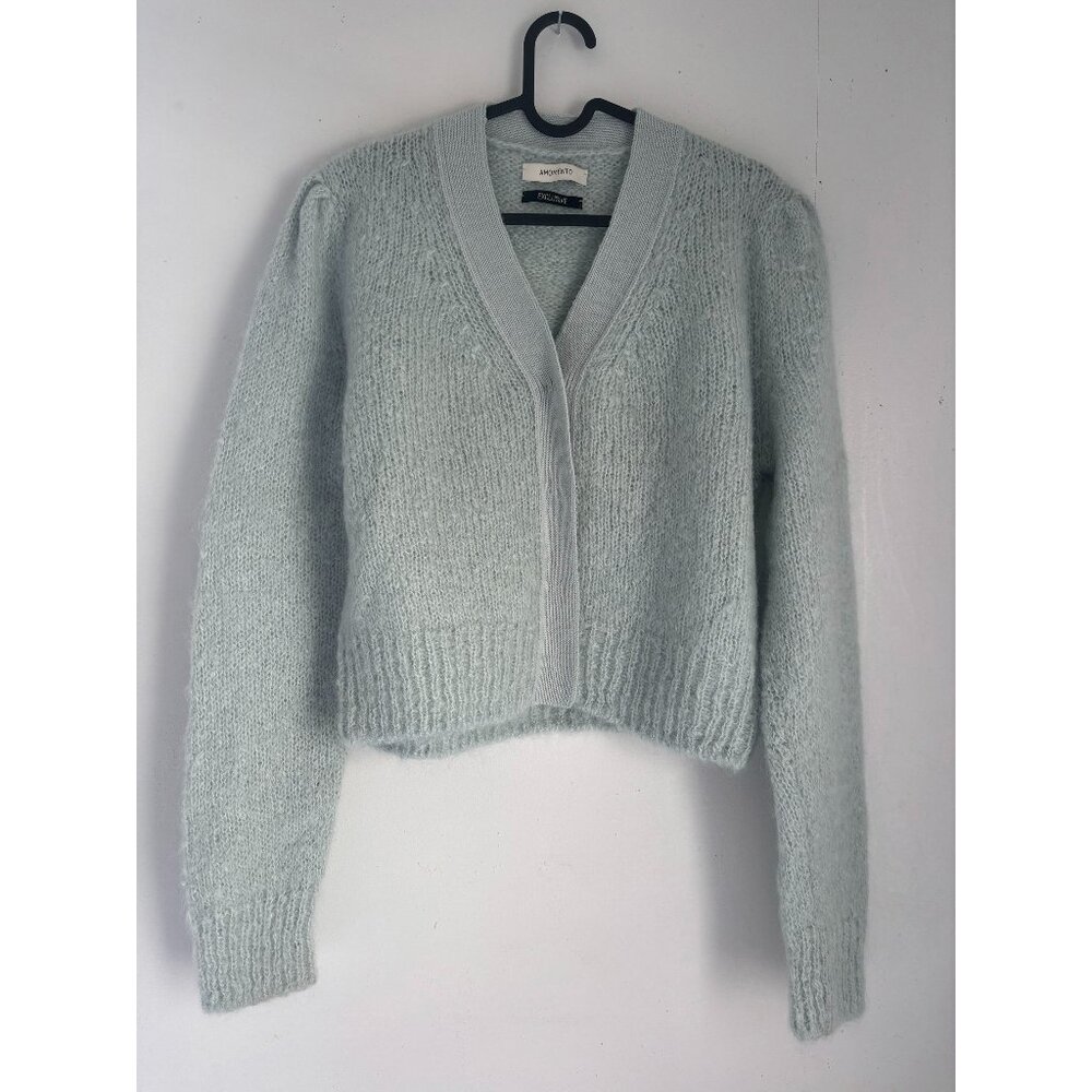 Amomento Mohair Grandma Cardigan in Mint (Light Blue), Size 1 (small), Like New